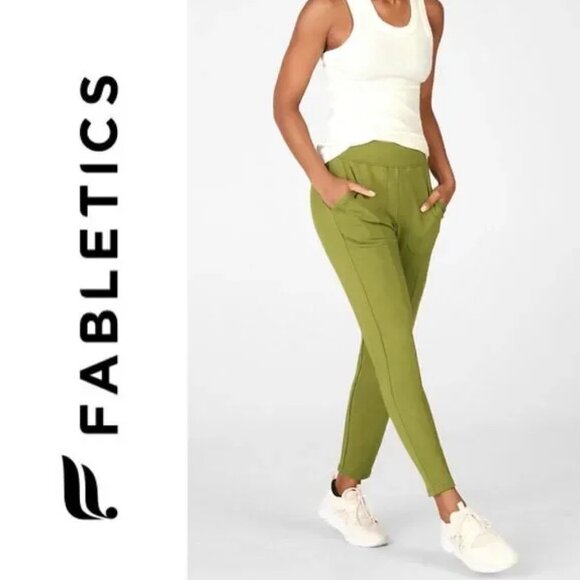 Fabletics LARGE Green High Rise Gemma Knit Jogger Pants - Picture 5 of 11